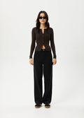 Landed - Organic Cotton Knit Cardigan | Coffee-Image 6