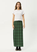 Lonnie - Hemp Seersucker Maxi Skirt | Hunter Green-Image 1