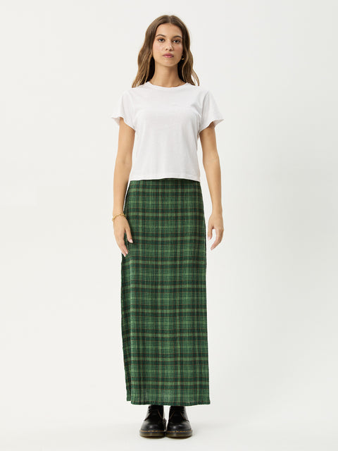Lonnie - Hemp Seersucker Maxi Skirt