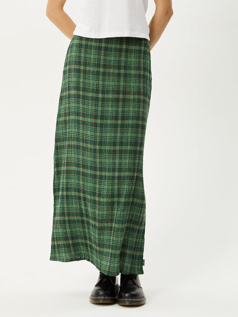 Lonnie - Hemp Seersucker Maxi Skirt