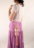 Macrame Bottle Holder | Pink-Image 1