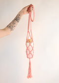 Macrame Bottle Holder | Pink-Image 2