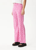 Madeline Birkin - Hemp Flared Pants | Bubblegum Floral-Image 5
