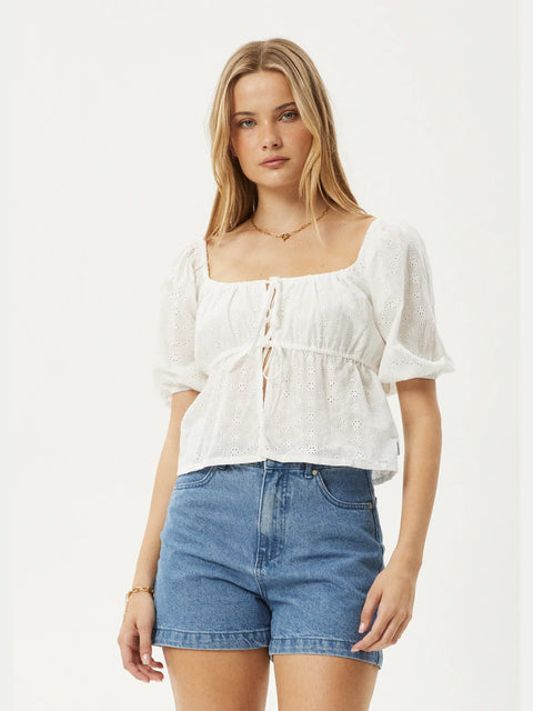 Marlow - Recycled Tie Front Top