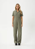 Mika - Organic Recycled Canvas Jumpsuit | Olive-Image 1