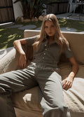 Mika - Organic Recycled Canvas Jumpsuit | Olive-Image 2