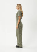 Mika - Organic Recycled Canvas Jumpsuit | Olive-Image 3