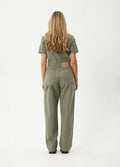 Mika - Organic Recycled Canvas Jumpsuit | Olive-Image 4