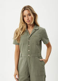 Mika - Organic Recycled Canvas Jumpsuit | Olive-Image 5