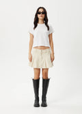 Mika - Recycled Pleat Mini Skirt | Sand-Image 1
