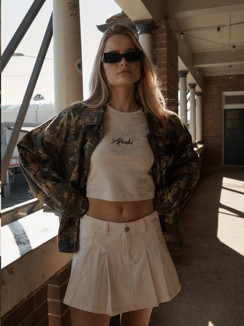 Mika - Recycled Pleat Mini Skirt