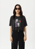 Nirvana Cropped - Hemp Oversized Tee | Stone Black-Image 1