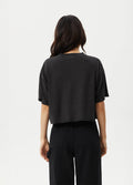 Nirvana Cropped - Hemp Oversized Tee | Stone Black-Image 3