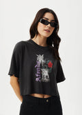 Nirvana Cropped - Hemp Oversized Tee | Stone Black-Image 4