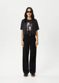 Nirvana Cropped - Hemp Oversized Tee | Stone Black-Image 5