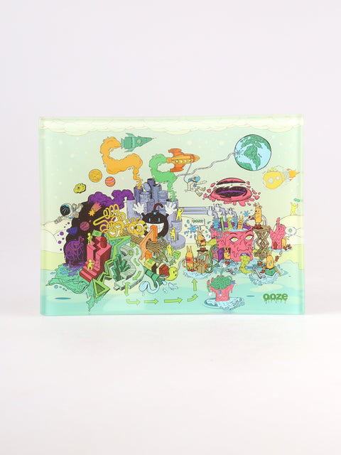 Ooze Imaginarium- Glass Rolling Tray Small