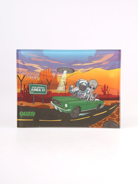 Ooze Space Race - Glass Rolling Tray
