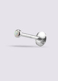 Opal Flatback Barbell 16G | White-Image 2