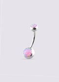 Opal Navel Barbell 14G | Pink-Image 1