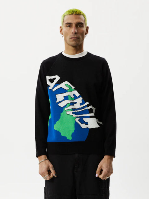 Orbital - Recycled Raglan Knitted Crew Neck Jumper