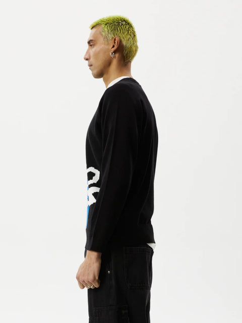 Orbital - Recycled Raglan Knitted Crew Neck Jumper