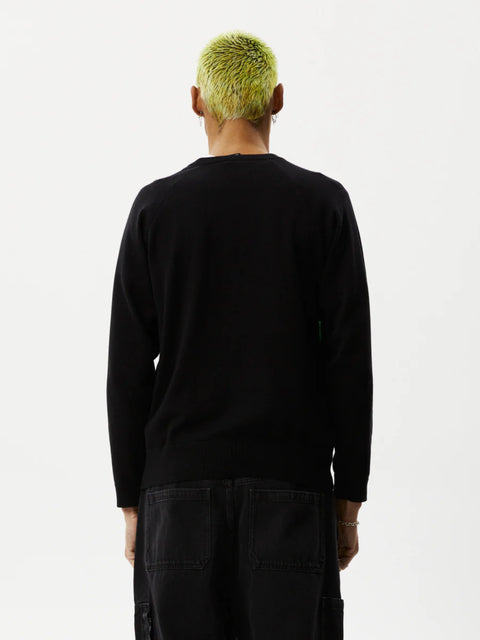 Orbital - Recycled Raglan Knitted Crew Neck Jumper