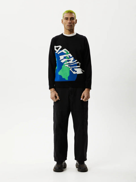 Orbital - Recycled Raglan Knitted Crew Neck Jumper