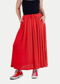 Organic Hemp Bamboo Maxi Skirt | Tomato-Image 1