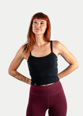 Organic Hemp Bamboo Strappy Cami | Black-Image 1