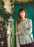 Organic Hemp Waffle Relaxed Turtleneck | Sage-Image 2