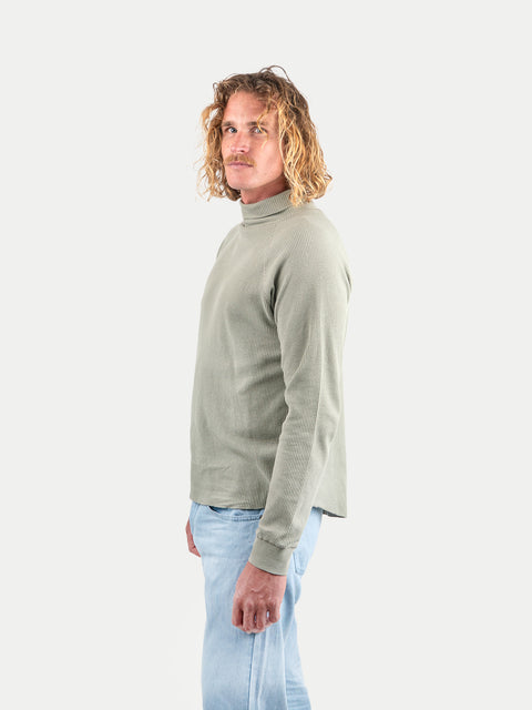 Organic Hemp Waffle Relaxed Turtleneck