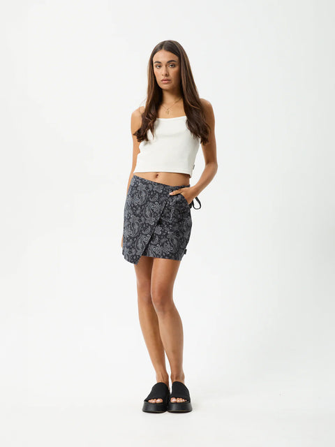 Paisley - Recycled Mini Wrap Skirt