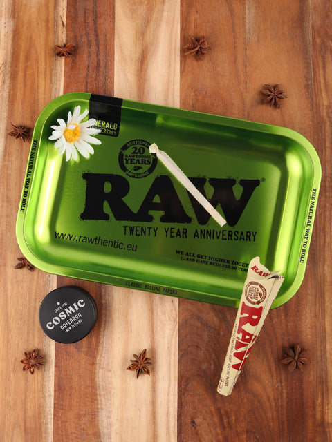 RAW Rolling Tray Green 20th Anniversary