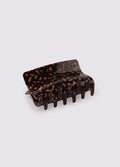 Rectangle Eco Hair Claw | Black Coffee Spot-Image 1