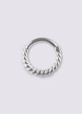 Rope Twist Hinged Ring 16G | Steel-Image 1
