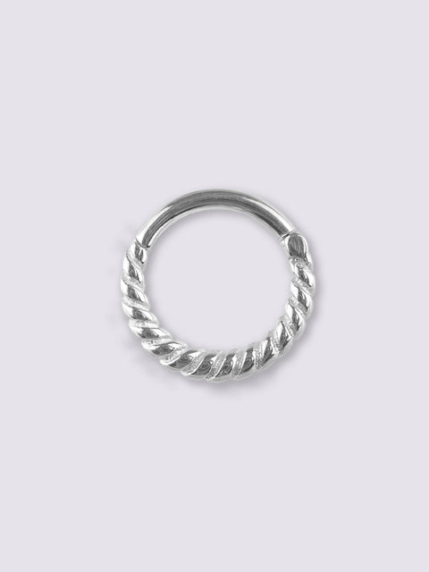 Rope Twist Hinged Ring 16G