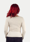 Organic Hemp Bamboo Ribbed Scoop L/S Tee | Birch-Image 3