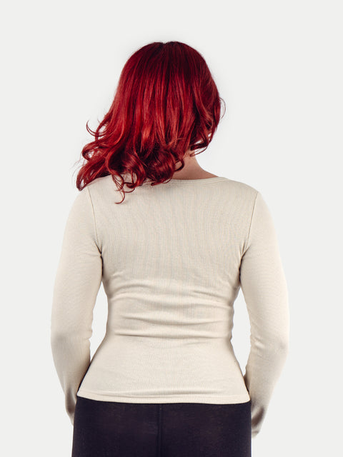 Organic Hemp Bamboo Ribbed Scoop L/S Tee