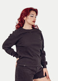 Unisex Organic Hemp Waffle L/S Tee | Black-Image 4