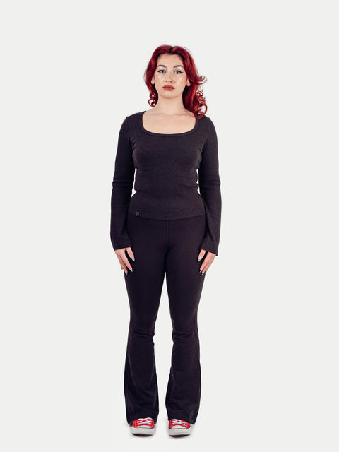 Organic Hemp Bamboo Ribbed Scoop L/S Tee
