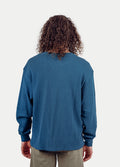 Unisex Organic Hemp Waffle L/S Tee | Ink Blue-Image 5