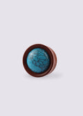 Sawo Wood Turquoise Plug 25mm | Brown-Image 1