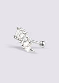 Six Marquise Gem Ear Stud 18G | Clear-Image 1