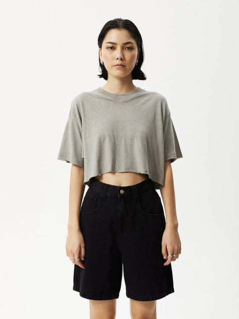 Slay Cropped - Hemp Oversized T-Shirt