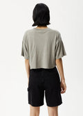 Slay Cropped - Hemp Oversized T-Shirt | Olive-Image 3