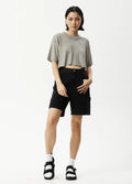 Slay Cropped - Hemp Oversized T-Shirt | Olive-Image 4