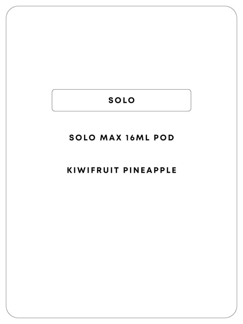 Solo Max Prefill 16mL 14k Pod