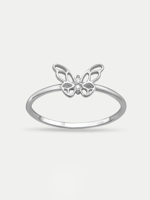 Sterling Silver Butterfly Ring