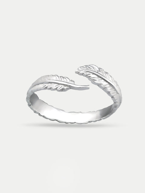 Sterling Silver Feather Wrap Ring