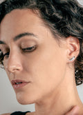 Sterling Silver Fern Stud Earrings | Silver-Image 3